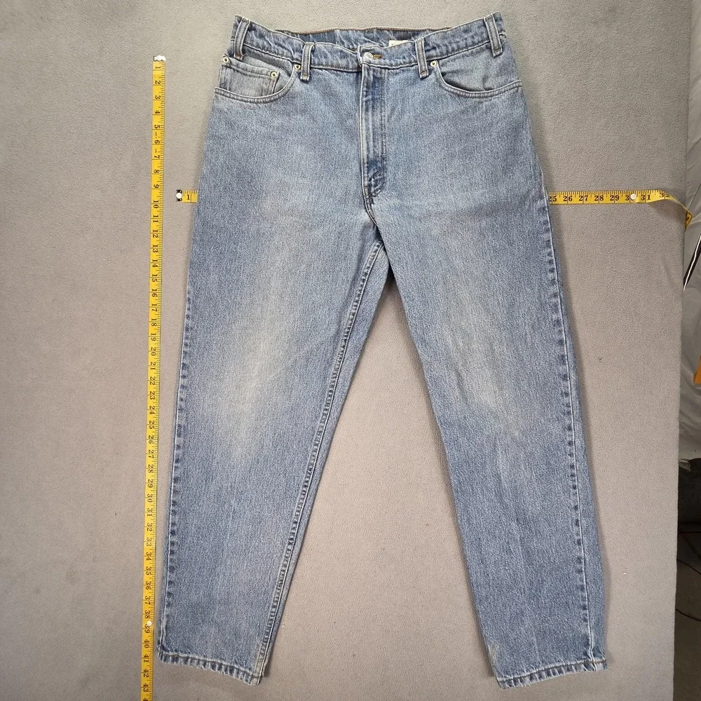 Levis 560 Jeans Mens Light Wash Blue Denim Relaxed Tapered Zip Fly‎ Fits 33x31